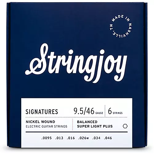 Stringjoy Signatures 6 String Nickel Wound Electric Guitar Strings 9 - 46