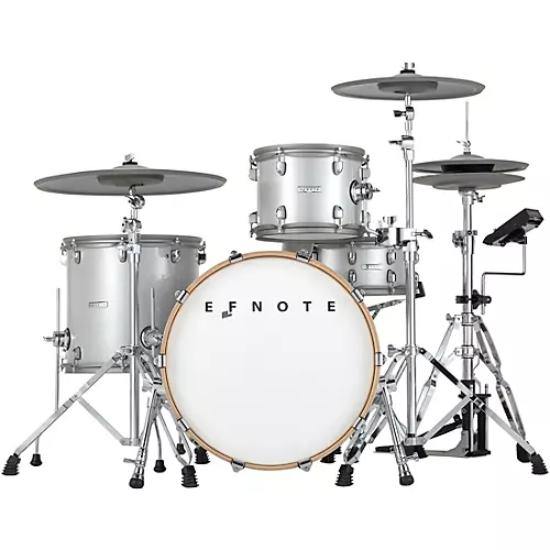 EFNOTE 7 Acoustic Designed Electronic Drum Set White Sparkle