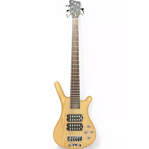 Used Warwick Corvette 5 String Natural Electric Bass Guitar Natural