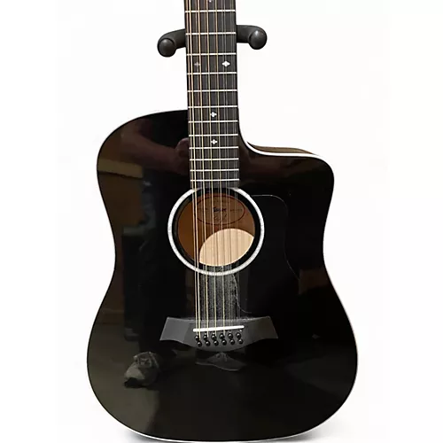 Used Taylor 250ce black 12 String Acoustic Electric Guitar black