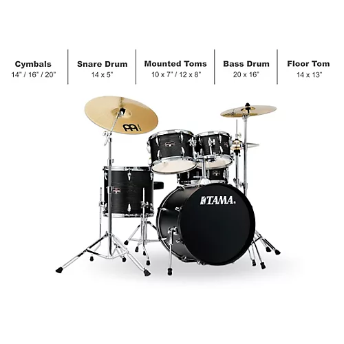 TAMA Imperialstar 5-Piece Complete Drum Set With MEINL HCS cymbals and 20
