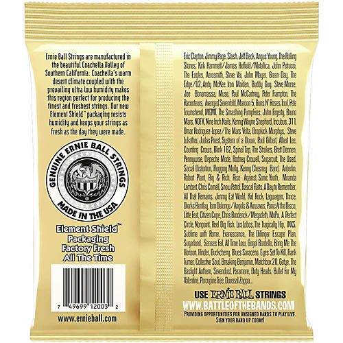 Ernie Ball 2003 Earthwood 80/20 Bronze Medium Light Acoustic Strings