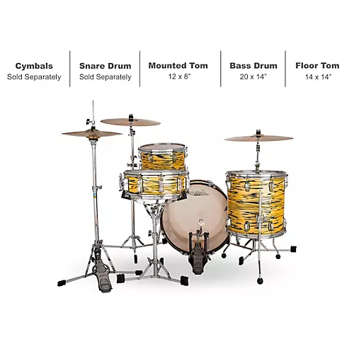 Ludwig Classic Maple 3-Piece Downbeat Shell Pack With 20