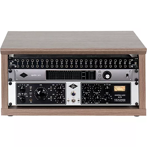 Gator GFW-ELITERK-4U Elite Furniture Series Desktop Studio Rack 4 RU Space Dark Walnut