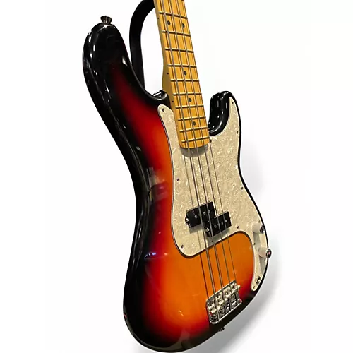 Used 2004 Fender American Standard Precision Bass 3 Tone Sunburst Electric Bass Guitar 3 Tone Sunburst