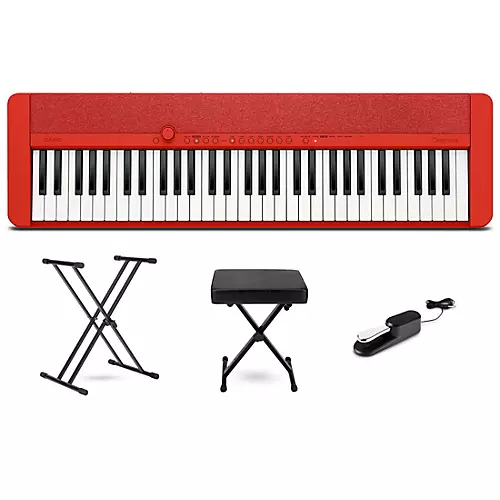Casio Casiotone CT-S1 61-Key Portable Keyboard Essentials Bundle Black