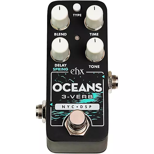 Electro-Harmonix Oceans 3-Verb Reverb Effects Pedal Black