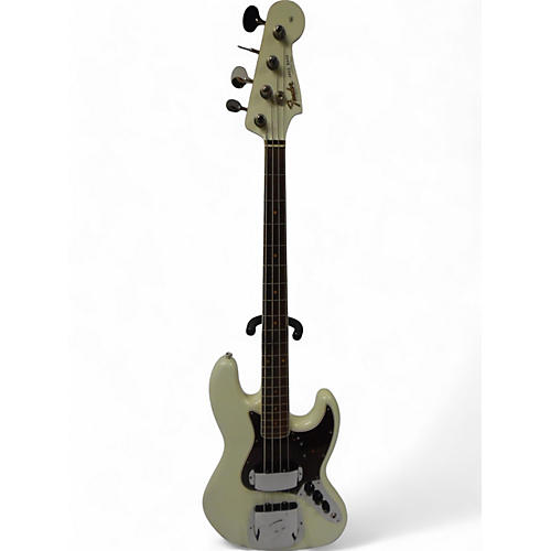 Used 2019 Fender 1966 NOS Jazz Bass Olympic White Electric Bass Guitar Olympic White