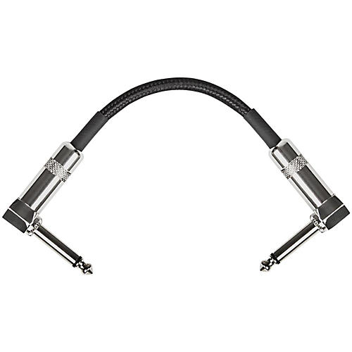 Musician's Gear Standard Instrument Patch Cable-6 in.-Black (2 Pack)