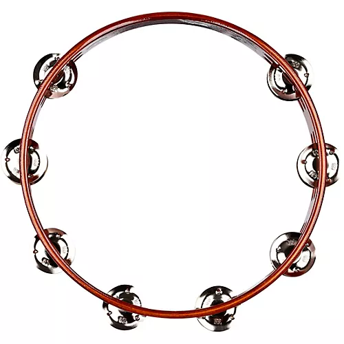 MEINL Wood Tambourine Two Rows Steel Jingles