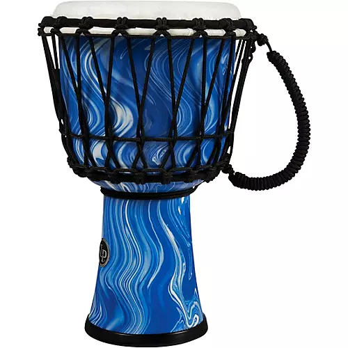 LP World 10 inch Rope Tuned Circle Djembe Black