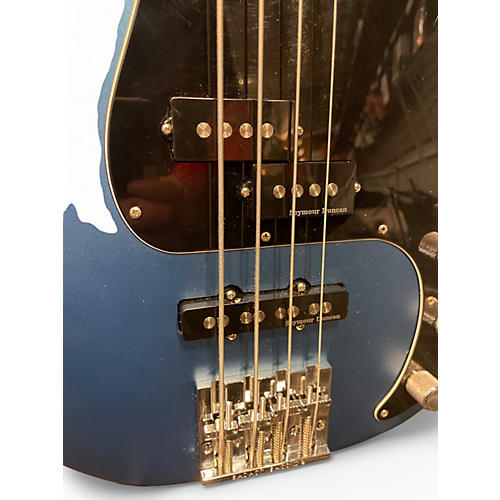 Used Fender American Performer Precision Bass Blue Electric Bass Guitar Blue