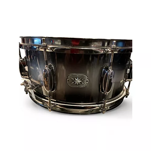 Used TAMA 13X6 Artwood Snare Black and Silver Drum Black and Silver 196