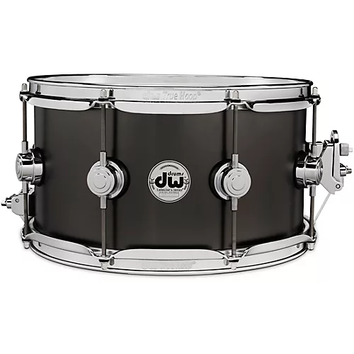 DW Collector's Series Satin Black Over Brass Snare Drum With Chrome Hardware 14 x 6.5 in.