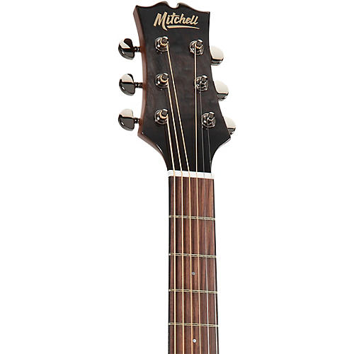 Mitchell MX430QAB Exotic Series Acoustic-Electric Midnight Black Edge Burst