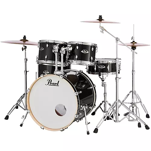 Pearl Export Standard 5-Piece Drum Set with Hardware Jet Black