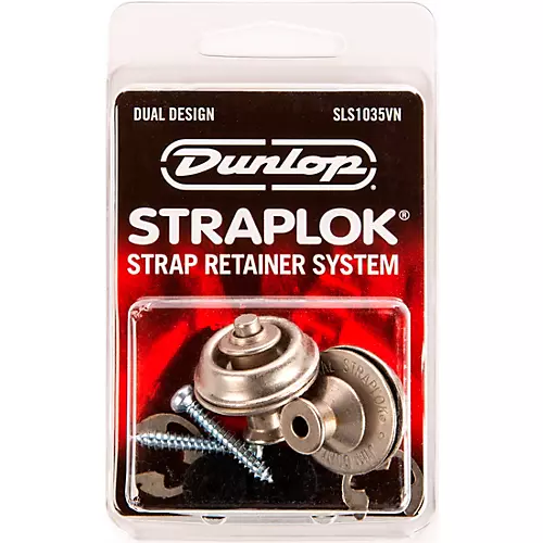 Dunlop Dual-Design Straplok System Black Chrome