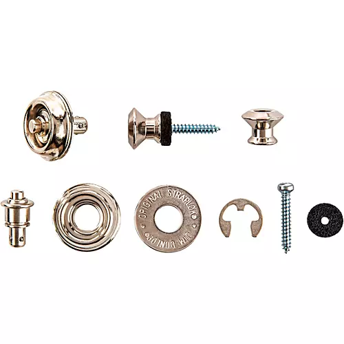 Dunlop Dual-Design Straplok System Black Chrome