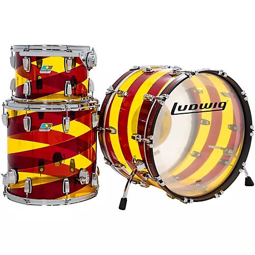 Ludwig Vistalite 50th Anniversary Fab 3-Piece Shell Pack With 22