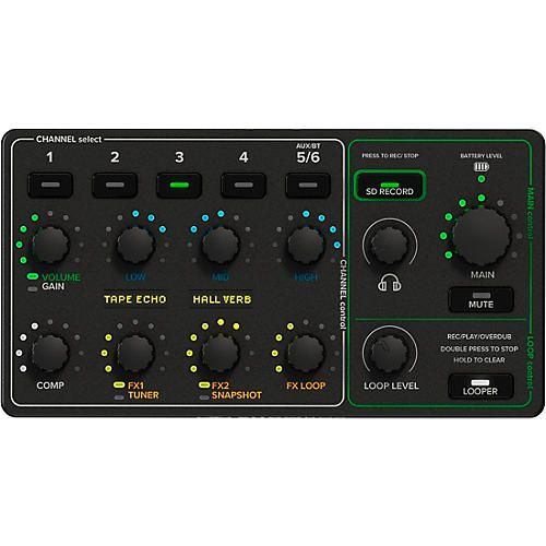 Mackie ShowBox Battery Powered All-In-One Performance Rig With Breakaway Mix Control Black