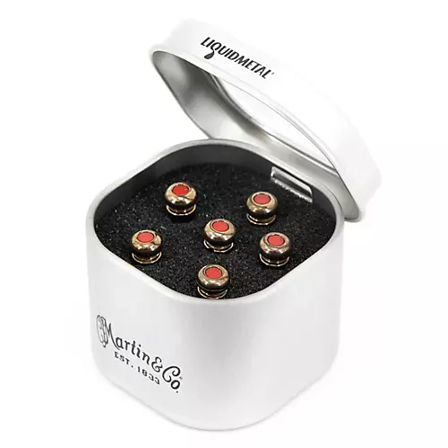 Martin Luxe Liquidmetal Bridge Pin Set Bone Pearl