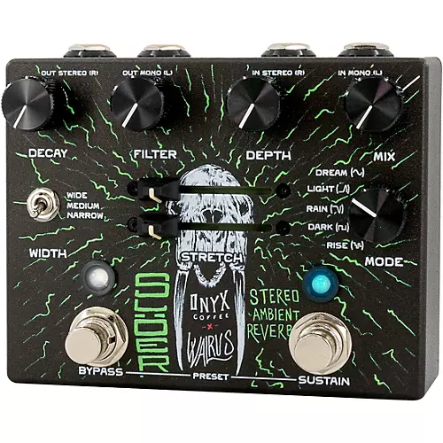 Walrus Audio SLOER Stereo Ambient Reverb Effects Pedal Onyx Edition Black