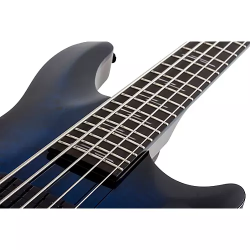 Schecter Guitar Research Omen Elite-5 5-String Electric Bass See-Thru Blue Burst