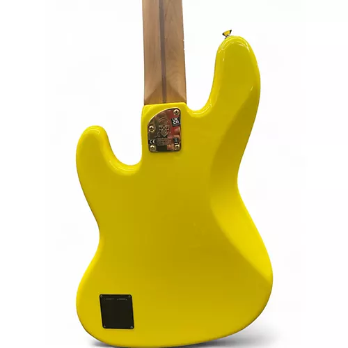 Used Fender MONONEON JAZZ BASS V YELLOW Electric Bass Guitar YELLOW