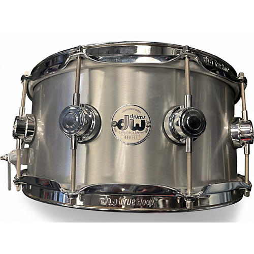 Used DW 6.5X14 Collector's Series Aluminum Snare Metallic Silver Drum Metallic Silver 15