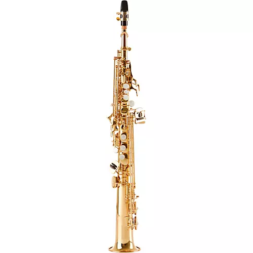 Allora ASPS-450 Vienna Series Straight Soprano Sax Black Nickel Body Silver Keys
