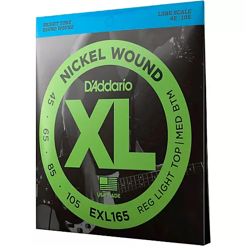 D'Addario EXL165 XL Nickel Round Wound Soft/Regular Bass Strings