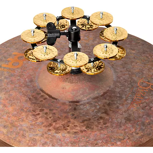 MEINL Headliner Series Hand Hammered Brass Jingles Hi-Hat Tambourine Single Row