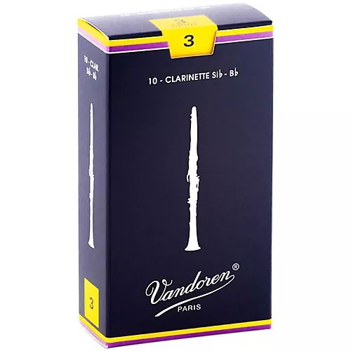 Vandoren Traditional Bb Clarinet Reeds Strength 2.5 Box of 10