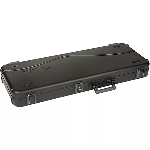 Fender Deluxe Molded ABS Strat/Tele Guitar Case Black Gray/Silver