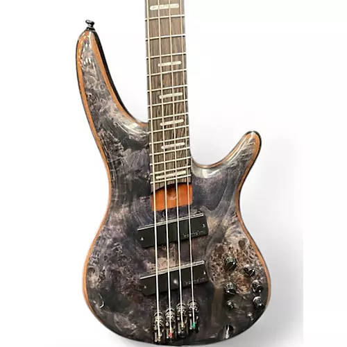 Used Ibanez SRMS800 Trans Gray Electric Bass Guitar Trans Gray