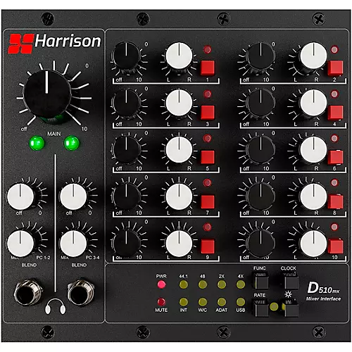 Harrison D510r 10-Slot 500 Series Rack System with Dante Interface Card & Analog Mixer Module
