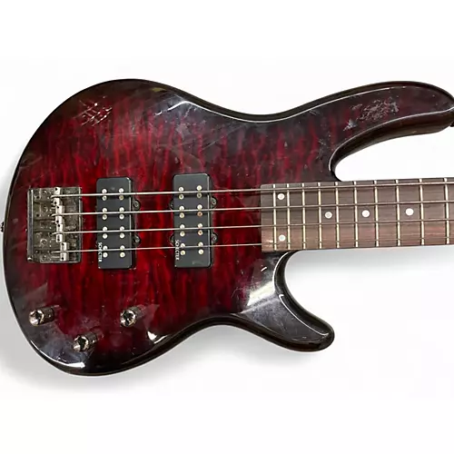Used Schecter Guitar Research Raiden Special 4 String Black Cherry Electric Bass Guitar Black Cherry