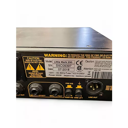 Used Markbass Little Mark Blackline 250 Bass Amp Head
