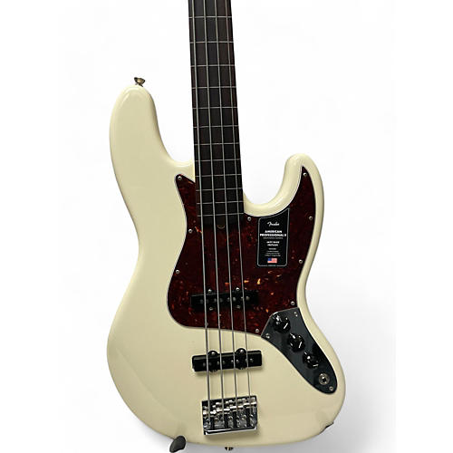 Used Fender American Professional II Jazz Bass Olympic White Electric Bass Guitar Olympic White