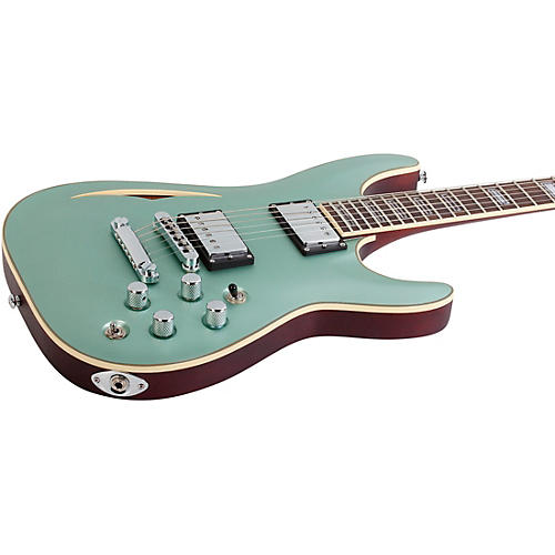 Schecter Guitar Research C-1 EA Classic Semi-Hollow Electric Guitar Satin Antique Pelham Blue