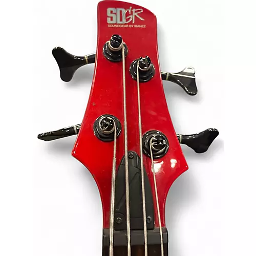 Used Ibanez SR255 Chrome Red Electric Bass Guitar Chrome Red