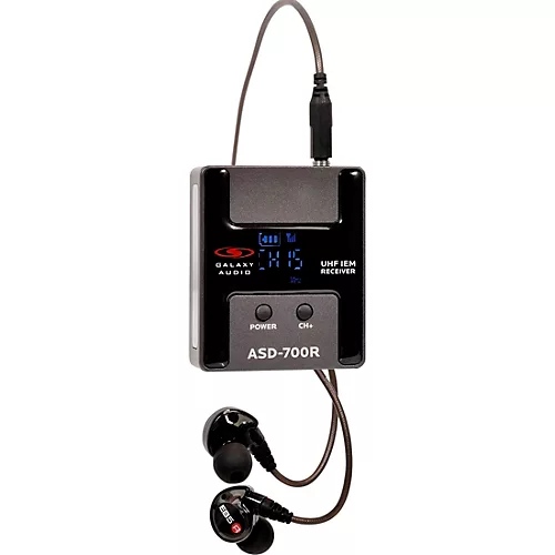 Galaxy Audio ASD-700 Digital 15 Channel UHF Plug & Play Wireless In-Ear Monitor System with EB5 Earbuds Frequency CODE B5 550-569 MHz Frequency CODE B5 550-569 MHz