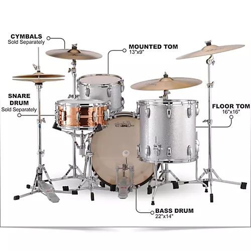 Ludwig Classic Maple 3-Piece Fab Shell Pack With 22