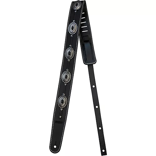 RICHTER Raw II Concho Guitar Strap Silver