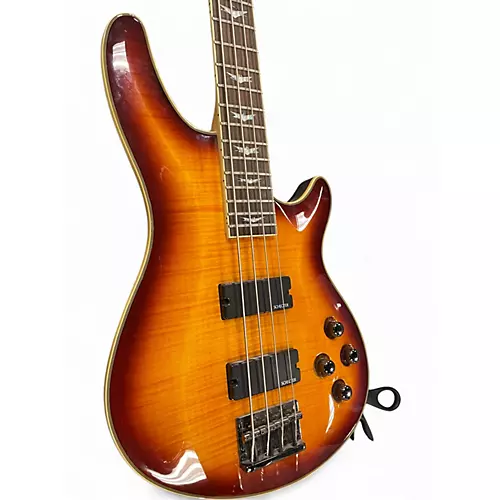 Used Schecter Guitar Research Omen Extreme 4 String 2 Tone Sunburst Electric Bass Guitar 2 Tone Sunburst