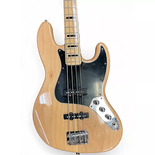 Used Squier JAZZ BASS Natural Electric Bass Guitar Natural
