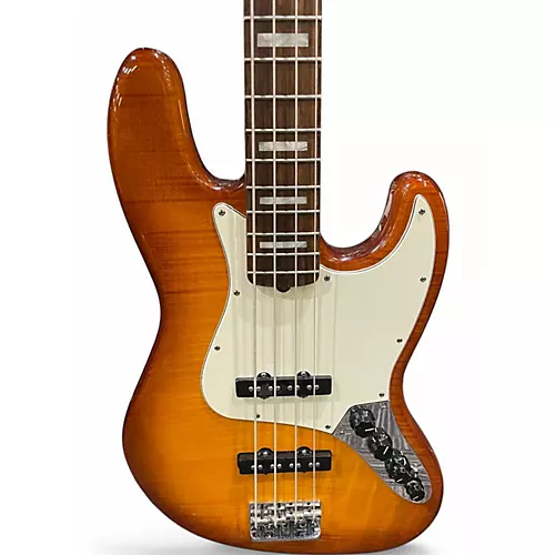Used 2013 Fender American Select Jazz Bass Honey Burst Electric Bass Guitar Honey Burst
