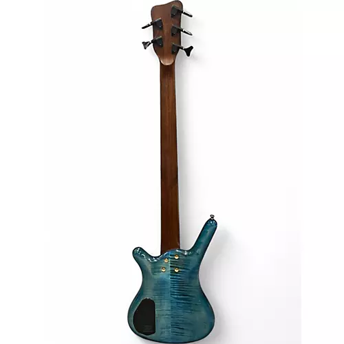 Used Warwick Corvette Double Buck 5 String Trans Blue Electric Bass Guitar Trans Blue