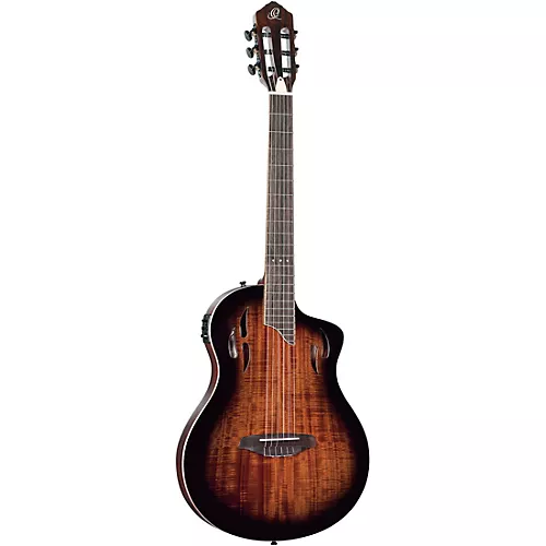 Ortega RTPDLX Acacia Nylon-String Acoustic-Electric Guitar Tobacco Burst