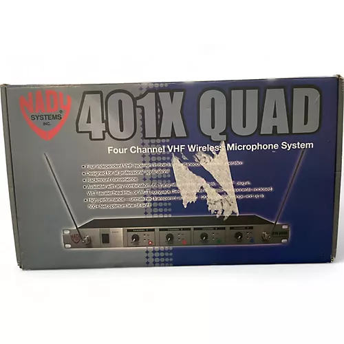 Used Nady 401X QUAD WIRELESS MICROPHONE SYSTEM Handheld Wireless System